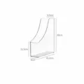Transparent PET vertical file organizer for desk storage 8.5x25.2x30cm - PET Vertical File Holder / 1 Piece