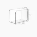 Transparent acrylic desktop storage box for books and A4 files, size 21x12x15cm - Simple U-Shaped Stand / 1 Piece