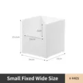 Bac de rangement blanc en plastique petit modèle large pour armoires 14x14x15,2cm - Style Fixe - Petit Large (4405) / 14cmx14cmx15.2cm