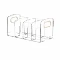 Clear thickened acrylic desktop book organizer with 4 compartments - Small 4-Compartment Bookend / 1 Piece