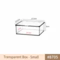 Transparente PET-Aufbewahrungsbox mit Klappdeckel, 15,2x14,2x6 cm - Kurz Klein