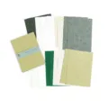 Forest green textured scrapbooking paper set, vintage embossed specialty material paper for DIY. - Forest Green