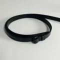 Cintura sottile in vera pelle da donna abito elegante regolabile accessorio nero classico. - Nero