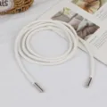 Minimalistikh leukh lepth zwnh derma kompsh kordoni mesh gia palto aksessouar long - Λευκό / 110cm