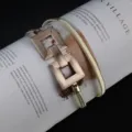 Gold metal stretch waist chain for women elastic belt decorative dress accessory chic new - #287 Gold