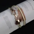 Elegant gold thin metal waist chain stretch belt for women dress sweater stylish accessory. - #288 Gold