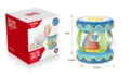Baby musical hand drum toy with early education features, lighting and sound effects for toddlers. - Medium Drum / Blue