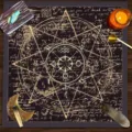 Mantel de tarot ritual magia tapete de juego astrología adivinación altar paño - 60x60 cm (paño de cobertura pequeño) / XZB10