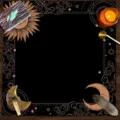 Mantel de tarot sol luna estrellas negro oro tela de altar alfombrilla de juego - 60x60 cm (paño de cobertura pequeño) / XZB07