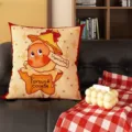 Cute cartoon star person decorative throw pillow cover, soft cushion case for room decor. - 35x35cm (Without Core) / IST01