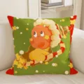 Cute Christmas star cartoon pattern throw pillow case soft sofa cushion cover home decor - 35x35cm (Cover Only) / IST05