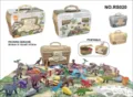 Dinosaur toy storage box set with realistic dinosaur figures, play mat and accessories for kids. - 50 Pcs Set / Dinosaur Combination Style