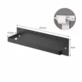 Black carbon steel magnetic paper towel holder for refrigerator side storage rack - Black