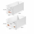 Organisateur de tiroir blanc extensible avec largeur réglable pour ranger les couverts - Boîte avec Ouverture en U Extensible / Style Approfondi