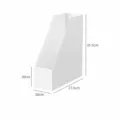 Organizer da scrivania bianco stretto ideale per cancelleria o cucina organizzata - Scatola Rettangolare Smussata - Stretta / 31.5x27.5x10cm