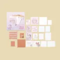 Ensemble d autocollants timbre rose vintage pour decoration de journal et scrapbooking. - Ourlets de papillon