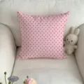 Pink polka dot cushion square throw pillow for sofa home decor bedroom aesthetic soft cozy - 35x35cm (Without Core) / SBZA146006