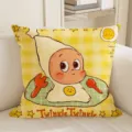 Cute starman cartoon print throw pillow case, soft yellow plaid cushion cover for sofa. - 35x35cm (Cover Only) / IST13