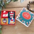 Coffret cadeau de chaussettes de Noël avec adorables motifs d'animaux 3D, chaussettes en coton chaud. - Coffret cadeau de Noël (taille unique) / Combinaison A