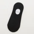 Uomini Estate Colore Unito Calzini Invisibili Cotone Nero Antiscivolo Traspirante - Taglia unica uomo (cartellino indipendente per ogni paio) / Nero
