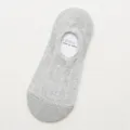 Calzini invisibili uomo grigio tinta unita cotone traspirante calza fantasmino estiva - Taglia unica uomo (cartellino indipendente per ogni paio) / Grigio
