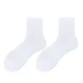 White athletic crew socks for men women breathable cotton sports socks activewear comfortable - One Size / Crew White Socks (Regular Style)