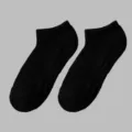 Men black ankle socks breathable cotton sports socks casual daily wear spring summer new - One Size / Low-Cut Black Socks (Cushioned Sole)