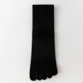 Calzini neri a cinque dita da donna estate cotone punta separata antiscivolo tubo medio - Taglia unica (misura 36-40) / Nero