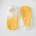 Calze antiscivolo per Pilates tie-dye con nodi, calzini da yoga traspiranti per fitness. - Taglia Unica (36-41) / Giallo Sfumato