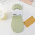 Donne calze invisibili in rete bocca bassa antiscivolo traspiranti verdi calzini corti - Taglia unica (misura 36-41) / Verde chiaro (motivo a rombi)
