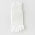 Calcetines dedos hombre algodon transpirable verano color solido malla anti friccion cortos - Talla única (tallas 37-43) / Blanco
