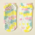 Calzini antiscivolo tie dye donna pilates yoga calzini in cotone da pavimento calzini corti barca - Taglia unica / Colore 4