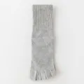 Calze da uomo a cinque dita grigie primavera estate cotone sport casual polpaccio - Taglia unica (misure 37-43) / Grigio chiaro