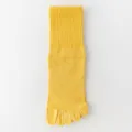 Calzini gialli da donna a cinque dita split toe in cotone traspirante sportivi comodi - Taglia unica (misura 36-40) / Giallo