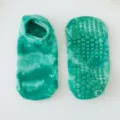 Tie-dye pilates grip socks for women and men, breathable non-slip yoga fitness short socks. - One Size (36-41) / Tie-Dye Green