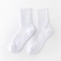 Weisse Herren Sport Socken mit atmungsaktivem Mesh und Frotteesohle fuer den Sommer. - Einheitsgröße / Überknietiefe / Weiß