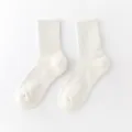 Chaussettes de sport homme blanches en éponge, chaussettes de basket respirantes. - Taille unique (pointure 36-44) / Blanc laiteux (chaussettes hautes)