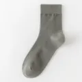 Calze Grigie Uomo Traspiranti Maglia Puro Cotone Estive Sottili Business Casual Socks - Taglia unica (taglie 36-43) / Verde militare