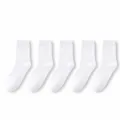 Herren weiße Business Baumwollsocken im 5er Pack bequeme atmungsaktive Freizeitsocken - Einheitsgröße (Größe 36-43) / Weiß