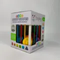 Educational baby shape sorter toy cube with colorful elastic bands and blocks for early learning. - Square Shape Sorter / Colorful
