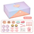 Kids pretend play tea set dessert toy gift box afternoon tea set for girls gift - Gift Box