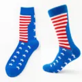 Herren lange Freizeitsocken mit US-Flaggen-Muster, bequeme große Baumwoll-Sportsocken. - Herren Übergröße / 5#
