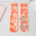 Calzini da yoga antiscivolo estivi da donna, calze da fitness e pilates a tubo medio. - Taglia unica (misura 36-42) / arancio-rosso