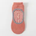 Calze yoga antiscivolo donna, pilates fitness con grip schiena aperta rosa corallo. - Taglia unica / Vestibilità regolare / rosso mattone