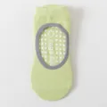 Non-slip women yoga socks for pilates, fitness and dance exercises with grip sole. - One Size / Regular Fit / Light Green