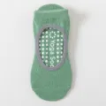 Women non-slip yoga socks green cotton pilates fitness sports socks low cut floor socks - One Size / Regular Fit / Dark Green