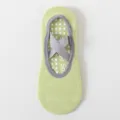 Women non-slip yoga socks with cross straps and grip dots for pilates and fitness workouts. - One Size / Crisscross Style / Light Green