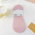 Women's pink shallow invisible socks, anti-slip summer cute short boat socks. - One Size (Size 36-41) / Light Pink (Vertical Stripes)