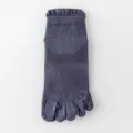 Calcetines de cinco dedos de malla transpirable para hombre en gris oscuro, diseño cómodo. - Talla única (tallas 37-43) / Plata Antigua