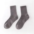 Chaussettes Sport Homme Gris Fonce Semelle Bouclette Respirante Massage Paire - Taille unique (pointure 36-44) / Graphite (chaussettes hautes)
